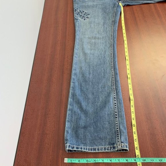 Esprit Jeans With Embroidered Flowers 100% Cotton - Picture 3 of 8